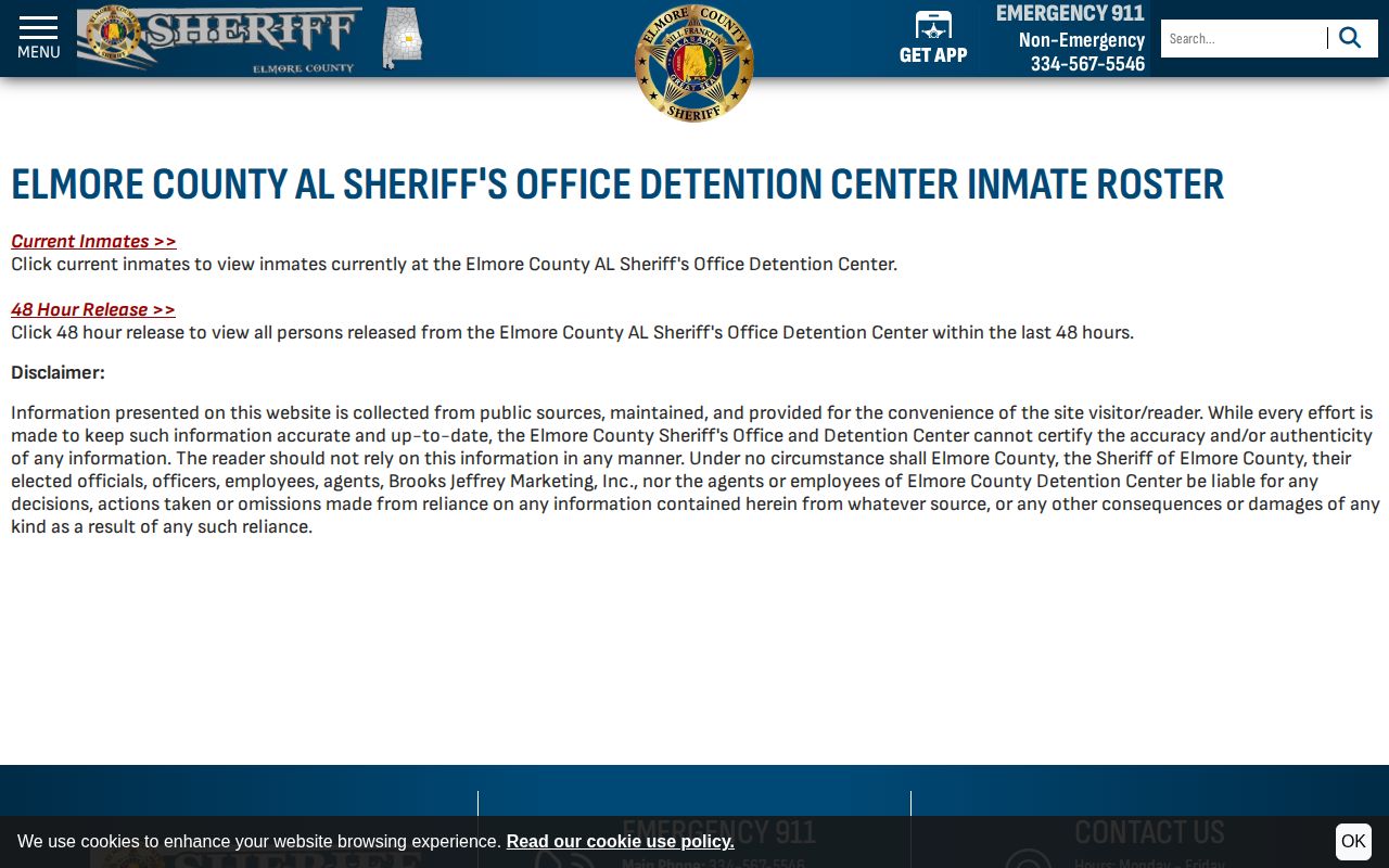 Elmore County roster source for Tallassee recent arrests